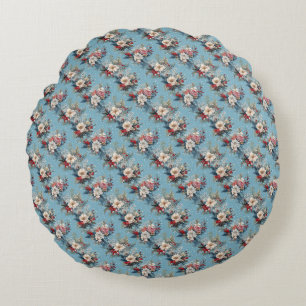 Winter Florals Round Pillow