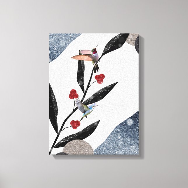 Winter Flower Abstract Canvas Print (Front)