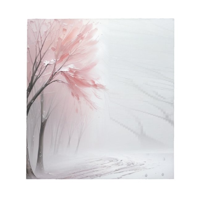 Winter Flower Tablet Notepad (Front)