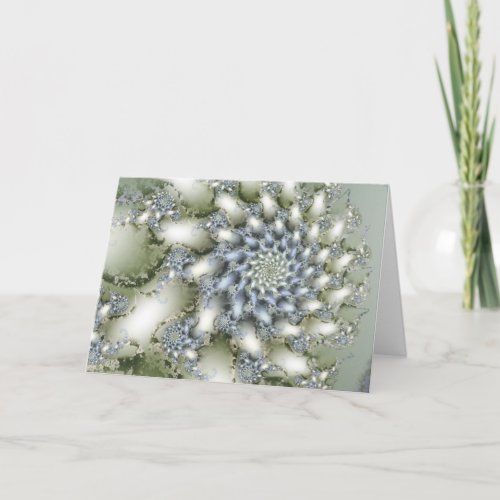 Winter Flower with Seasons Greetings Holiday Card