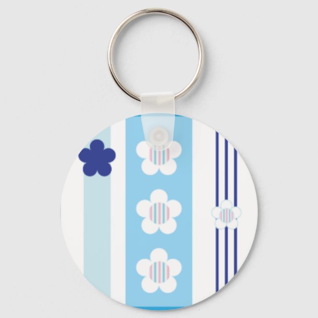 Winter Flowers Keychain (Front)