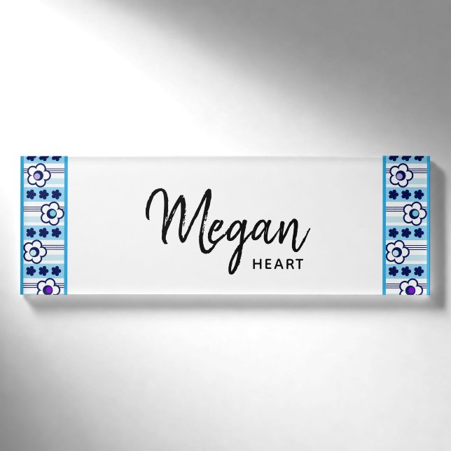 Winter Flowers Name Tag (Front)