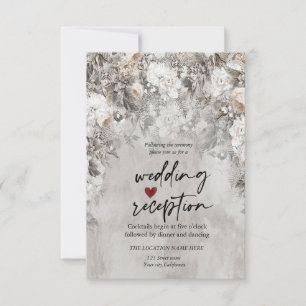 Winter Flowers Wonderland Reception Invitation