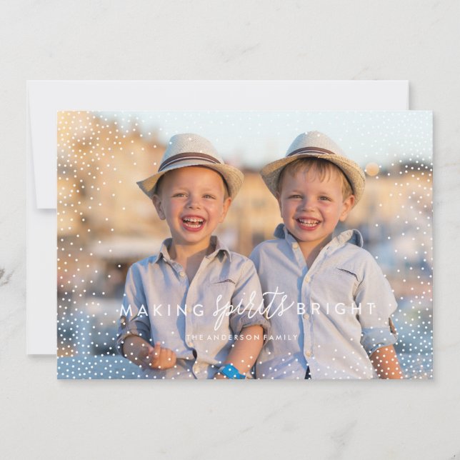 WINTER FLURRIES photo Christmas Card (Front)