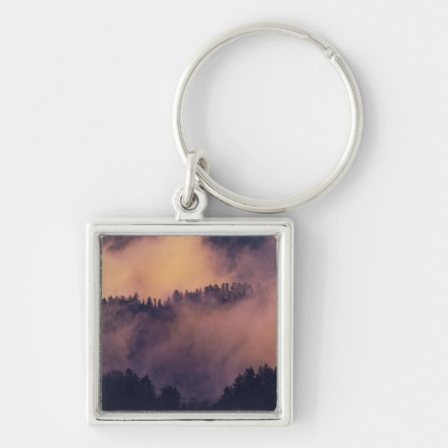 Winter fog in valley at sunset from Morton Keychain (Front)