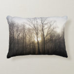 Winter Fog Sunrise Nature Photography Accent Pillow