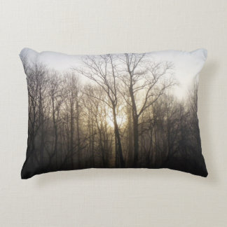 Winter Fog Sunrise Nature Photography Accent Pillow