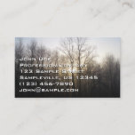 Winter Fog Sunrise Nature Photography Business Card