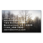 Winter Fog Sunrise Nature Photography Business Card Magnet