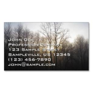 Winter Fog Sunrise Nature Photography Business Card Magnet