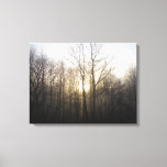 Winter Fog Sunrise Nature Photography Canvas Print