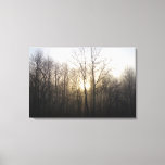 Winter Fog Sunrise Nature Photography Canvas Print