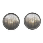 Winter Fog Sunrise Nature Photography Cufflinks