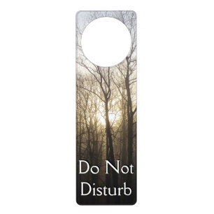 Winter Fog Sunrise Nature Photography Door Hanger