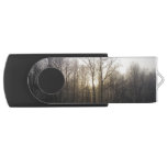 Winter Fog Sunrise Nature Photography Flash Drive