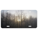 Winter Fog Sunrise Nature Photography License Plate