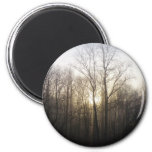 Winter Fog Sunrise Nature Photography Magnet
