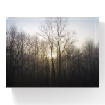Winter Fog Sunrise Nature Photography Paperweight
