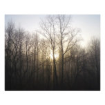 Winter Fog Sunrise Nature Photography Photo Print