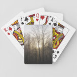 Winter Fog Sunrise Nature Photography Playing Cards