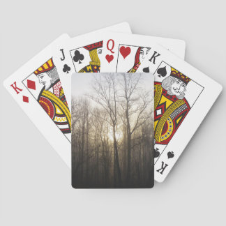 Winter Fog Sunrise Nature Photography Poker Cards