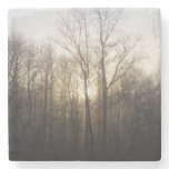 Winter Fog Sunrise Nature Photography Stone Coaster