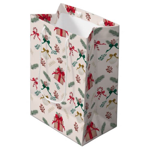 Winter Foliage Christmas Presents Medium Gift Bag