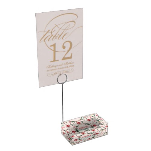 Winter Foliage Christmas Presents Place Card Holder