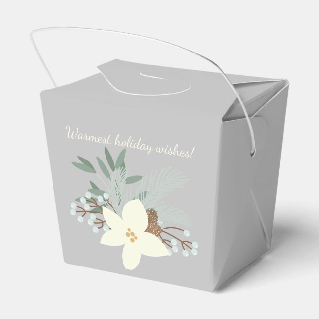 Winter Foliage Favor Boxes (Back Side)