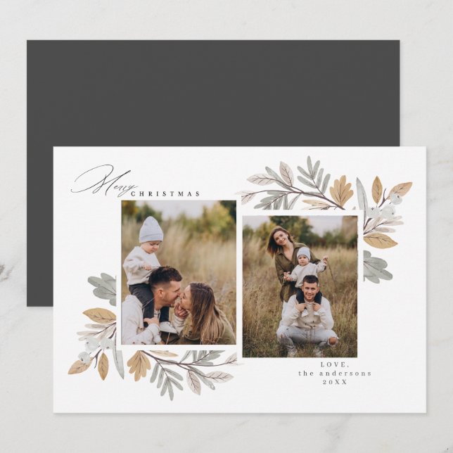 Winter Foliage Holiday Card (Front/Back)
