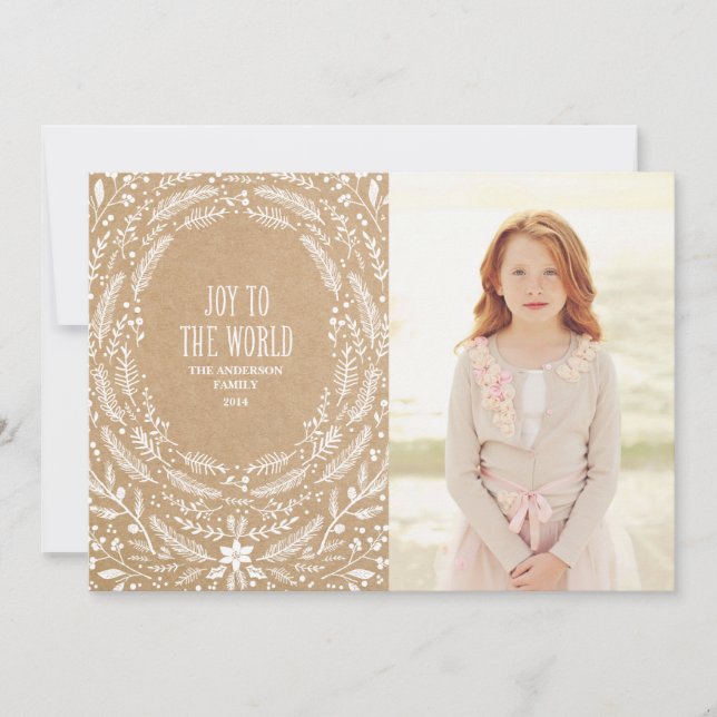 Winter Foliage Style 2 | Holiday Photo Card (Front)