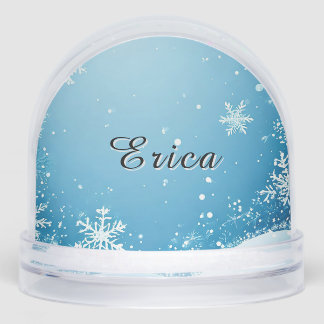Winter Foliage Surrounding the Scene Snow Globe