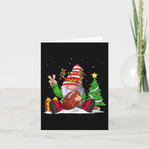 Winter Footbyll Gnome Christmas For Boys Kids  Card
