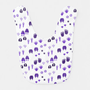 Winter Footprints Baby Bib