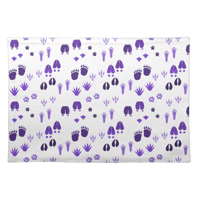Winter Footprints Cloth Placemat (Front)