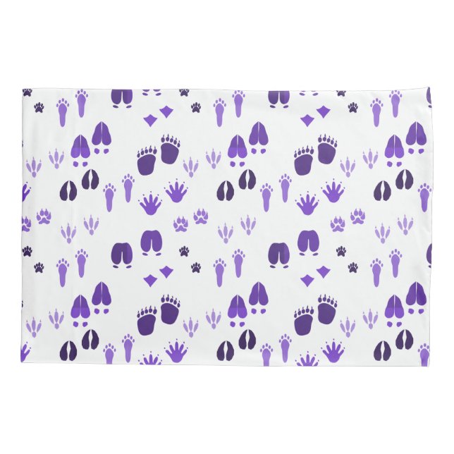 Winter Footprints Pillow Case (Back)