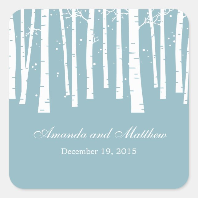 Winter Fores Favor Sticker or Envelope Seal (Front)