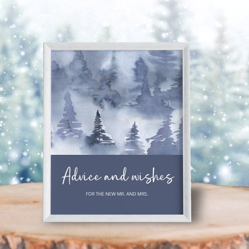 Winter Forest advice and wishes for Newlyweds Poster