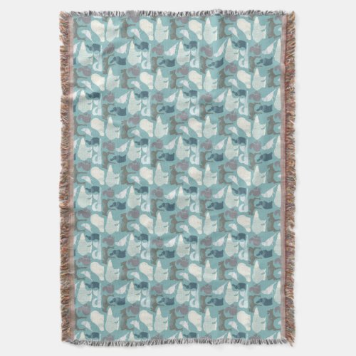 Winter Forest Animals Pattern Throw Blanket