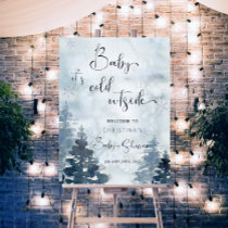 Winter forest Baby It's Cold Outside baby shower  Foam Board