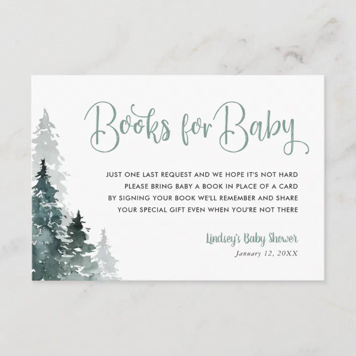 Personalised Winter Baby Name Card