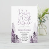 Winter Forest Baby Shower Invitation (Standing Front)
