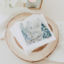 Winter forest baby shower napkins