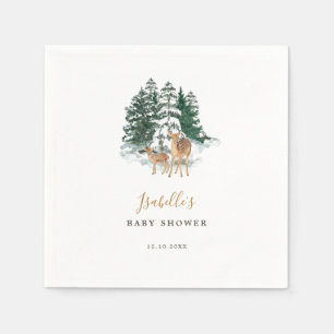 Winter Forest Baby Shower Napkins