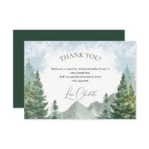 Winter Forest Baby Shower Thank you Card
