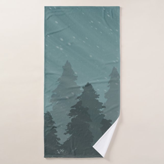 Winter Forest Bath Towel (Bath Towel)