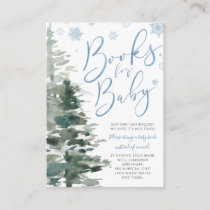 Winter Forest Blue It's Cold Outside Book Request Enclosure Card