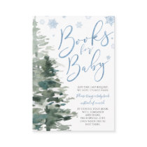 Winter Forest Blue It's Cold Outside Book Request Enclosure Card