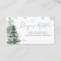 Winter Forest Blue It's Cold Outside Diaper Enclosure Card