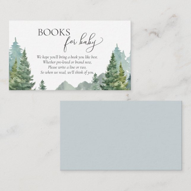 Winter Forest Books for Baby Card (Front/Back)